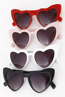  Heart Sunglasses- White