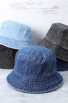 Denim Bucket Hat- Dark Blue