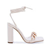 Case of Mable Chain Tie Up Heel- Cream (12 pairs)