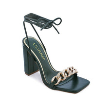  Case of Mable Chain Tie Up Heel- Green (12 pairs)