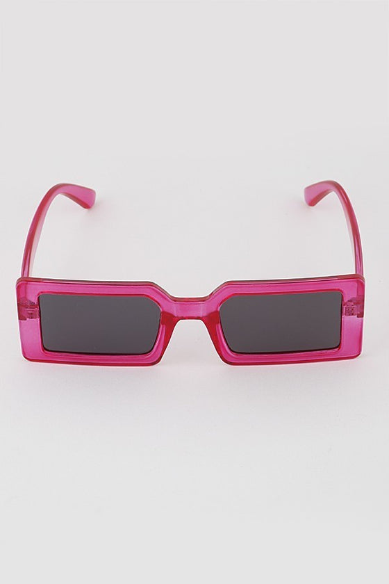 Vibe Rectangle Sunglasses- Pink