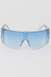 Rimless Shield Sunglasses- Blue