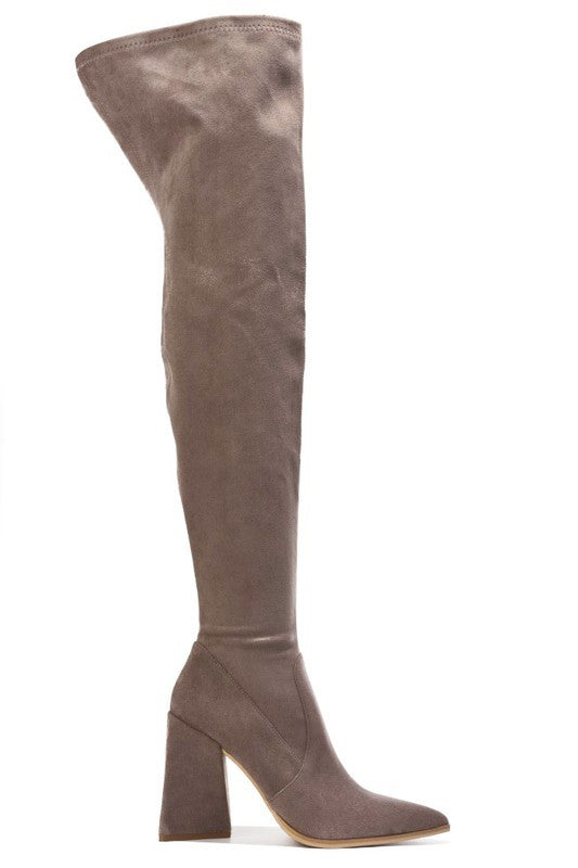 Scipio Over The Knee Boot- Taupe
