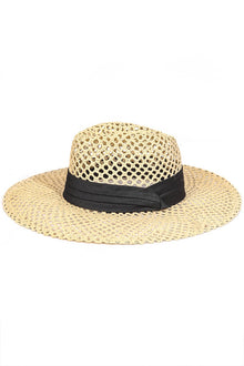  Braided Weave Sun Hat- Ivory