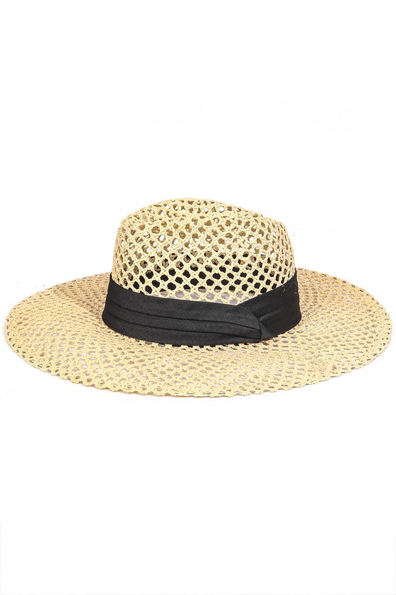 Braided Weave Sun Hat- Ivory