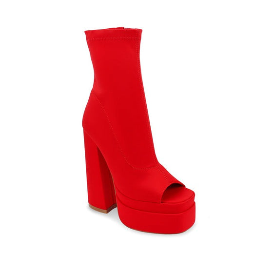 Ari Ankle Bootie- Red