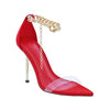 Banks Ankle Chain Heel- Red