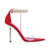 Banks Ankle Chain Heel- Red