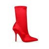 Bexie Satin Ankle Bootie- Red