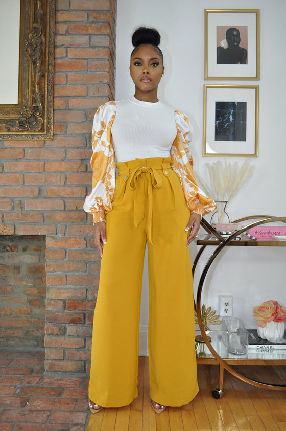 Mustard Wide Leg Pants Outfits (35 ideas & outfits) | Lookastic
