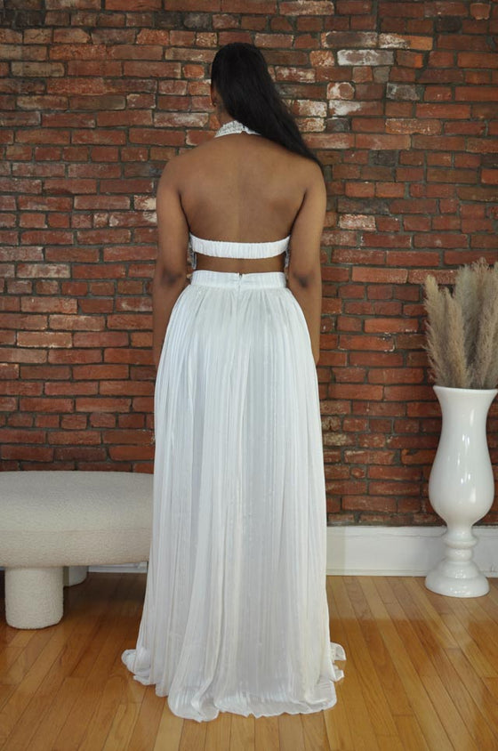 Grecian Maxi Dress- White
