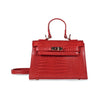 Kelly Croc Bag- Red