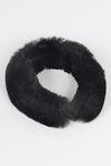 Faux Fur Headband- Black