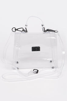  Clear Handle Clutch- Clear/Black