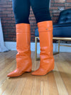 Melina Wedge Boot- Orange