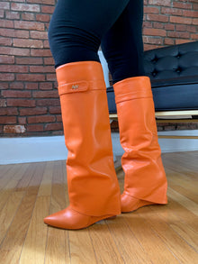  Melina Wedge Boot- Orange