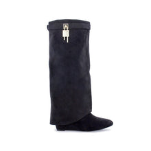  Mutto Wedge Boot- Black Suede