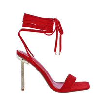  Vita Strappy Crystal Heel- Red