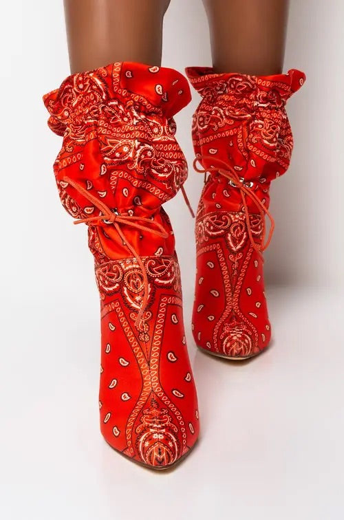 Puff Paisley Ankle Bootie